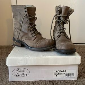 steve madden stone combat boots